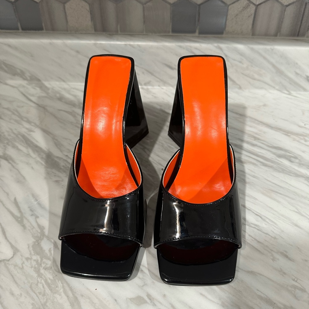 Black and Orange Women's Heels